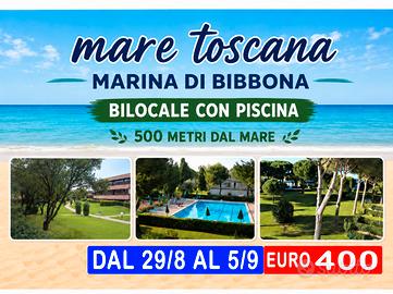Mare Toscana case vacanze con piscina 29/8--5/9