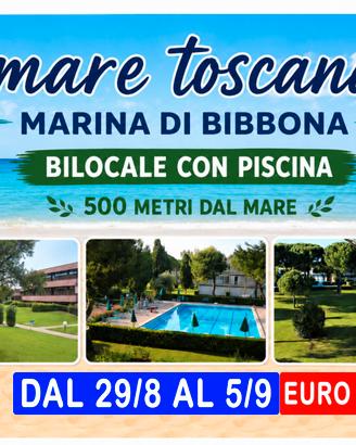Mare Toscana case vacanze con piscina 29/8--5/9