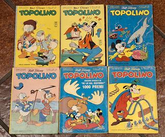 Topolino vintage anni ’60–’70 – Lotto di 6 numeri