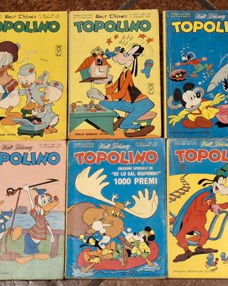 Topolino vintage anni ’60–’70 – Lotto di 6 numeri