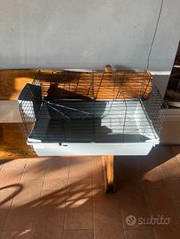 Gabbietta conigliera conigli grande due accessi