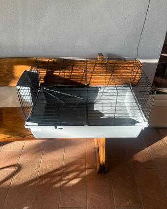 Gabbietta conigliera conigli grande due accessi