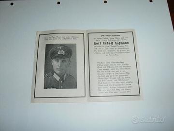 Memoriale di un caduto tedesco originale 2 ww