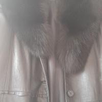 Cappotto lungo di pelle nero