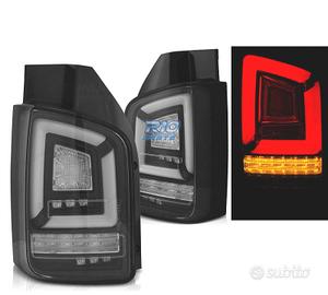 FANALI PER VOLKSWAGEN VW T5 10-15 NERI FULL LED DI