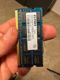 RAM Notebook 2GB DDR3 Elpida PC3-8500S 1066 MHz
