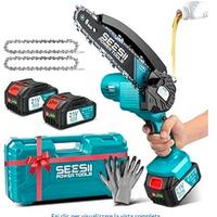 SEESII Mini Motosega a Batteria 8000mAh, 900W 6 Po