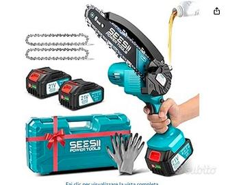SEESII Mini Motosega a Batteria 8000mAh, 900W 6 Po