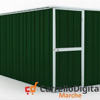 Deposito attrezzi giardino 175x307 verde scuro