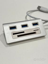 Hub USB 3.0 e Lettore Schede SD/TF