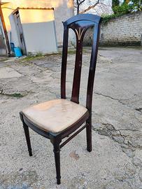 5 sedie in stile mogano  tessuto inglese a fiori 