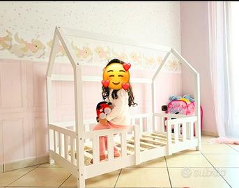 Grazioso letto  capanna montessori com materasso