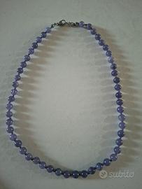 collana e bracciale pietra ametista lavanda 