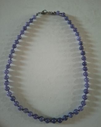 collana e bracciale pietra ametista lavanda 