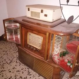 Mobile radio bar giradischi anni 40