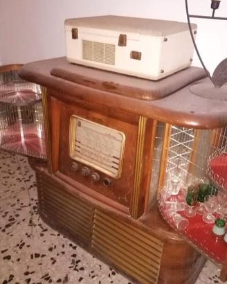 Mobile radio bar giradischi anni 40