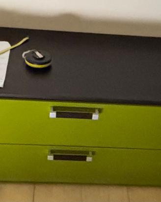Armadio cassettiera e pensili