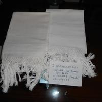 2 asciugamani vintage in cotone con ricamo