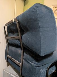 2 poltrone IKEA - sfoderabili velluto  blu