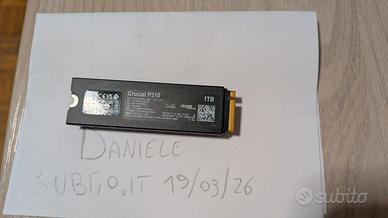 Crucial P310 SSD NVME 1TB con dissipatore. Nuova