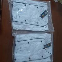 Divisa da cuoco bianca con bordi neri nuove mai us