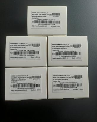 Lotto 5 Caricabatterie USB Honor 5W Nuovi