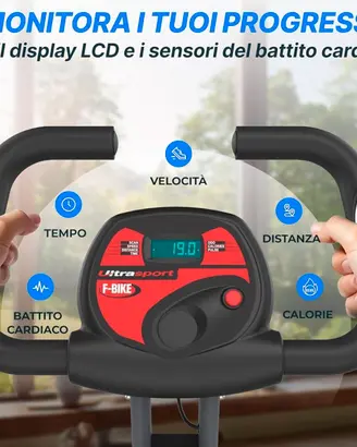 Ultrasport F-Bike Cyclette da Casa Pieghevole