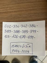 Manco lista calciatori 2024/2025