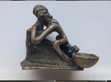 Antica statuetta africana pesa oro primi 900