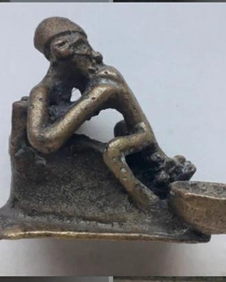 Antica statuetta africana pesa oro primi 900