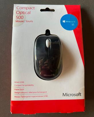 Microsoft Compact Optical Mouse 500 nero USB nuovo
