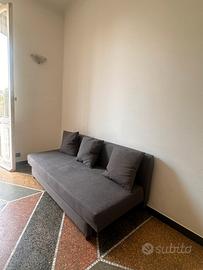 Divano letto IKEA ASARUM grigio con 3 cuscini