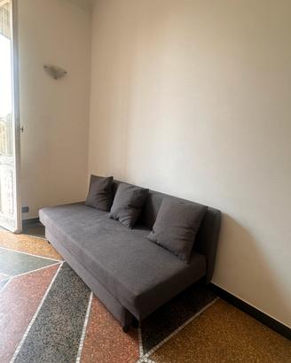 Divano letto IKEA ASARUM grigio con 3 cuscini