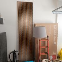 Pannello boiserie a doghe legno chiaro