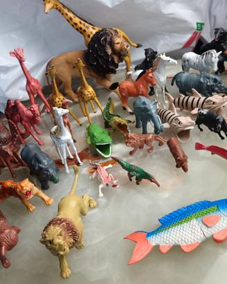 Set giochi Vintage anni 70/80 animali vari 50+ pz.