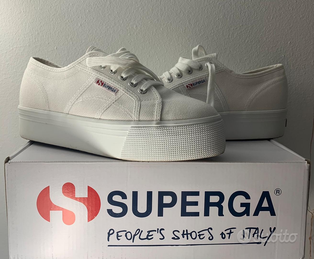 Superga platform hotsell nere corda