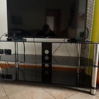 Mobile soggiorno porta tv vetro nero