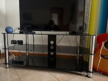 Mobile soggiorno porta tv vetro nero