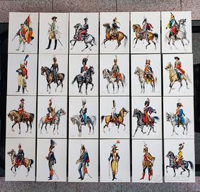Lotto 24 cartoline Vintage Cavalleria Fanteria