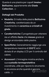 Piastra per capelli Imetec