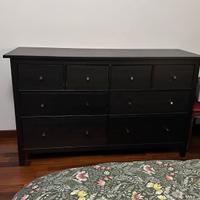 Cassettiera IKEA HEMNES 160x50x96 nera 8 cassetti