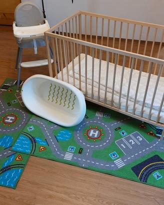 Culla ikea completa + vasca bagno+ seggiolone 