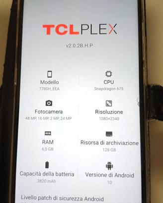 Smartphone TCL plex 128GB / 6GB RAM
