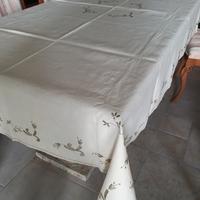 tovaglia antica di lino ricamo