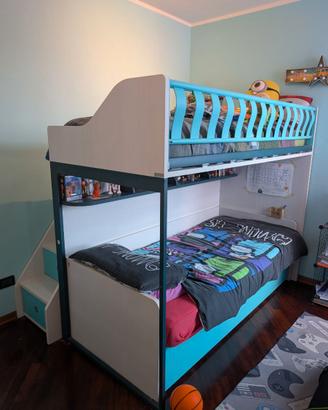 Cameretta Moretti compact  letto a castello