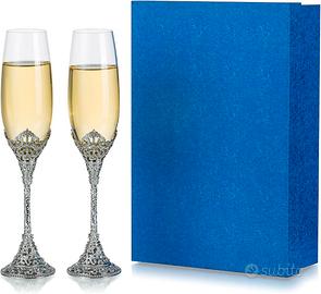 2 Calici Champagne Argento