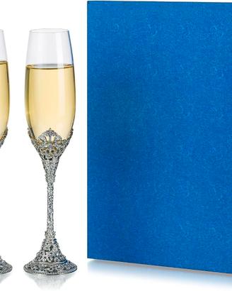 2 Calici Champagne Argento
