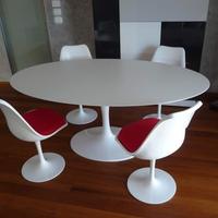 Tavolo Tulip ovale laminato liquido 199X121 cm