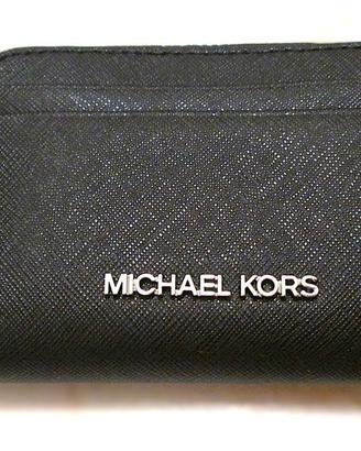 MICHAELKORS nero carte documenti portafoglio nuovo
