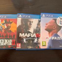 3 giochi ps4 fifa mafia red dead 2